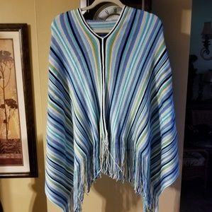 Currency multi color poncho Size Plus